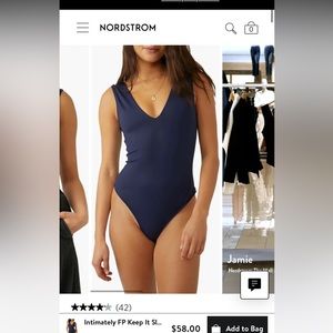 Intimately by Free People keep it sleek bodysuit in marlin